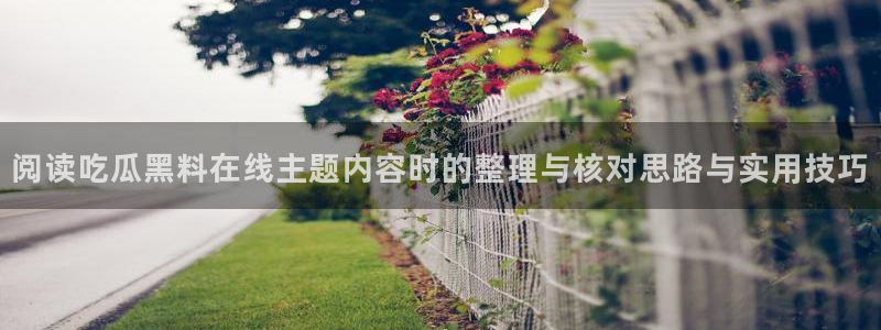 黑料爆料热点排行榜:阅读吃瓜黑料在线主题内容时的整理与核对思路与实用技巧
